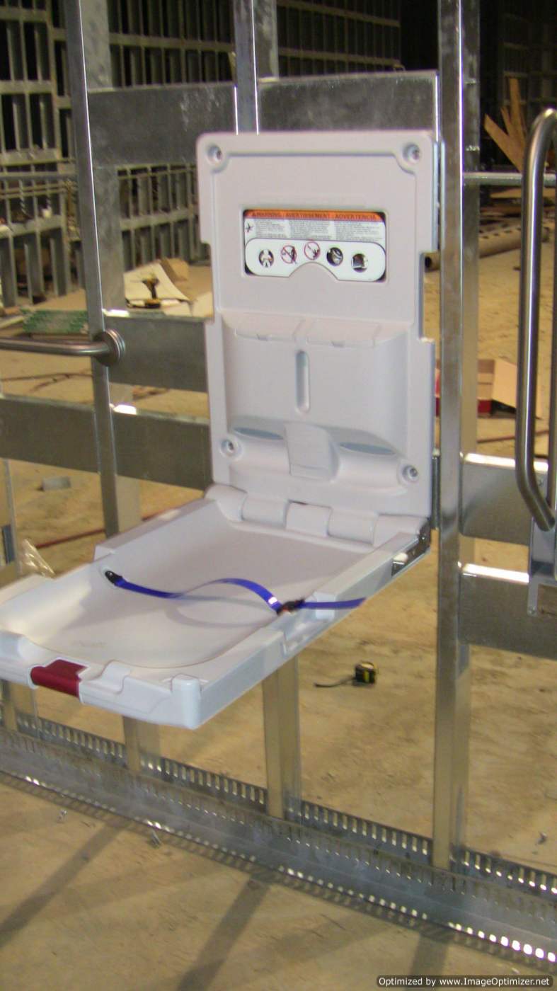 Vertical Baby Changing station with Flush-Mount backing